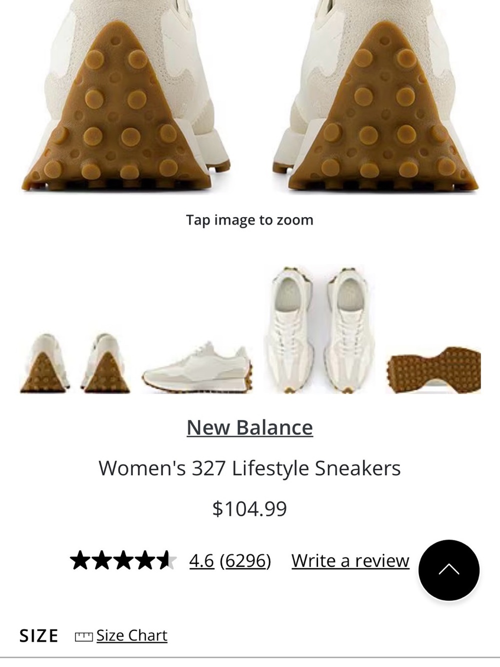 New Balance Cream & Gum Women's 327 Lifestyle Sneakers NWOB - Picture 4 of 11